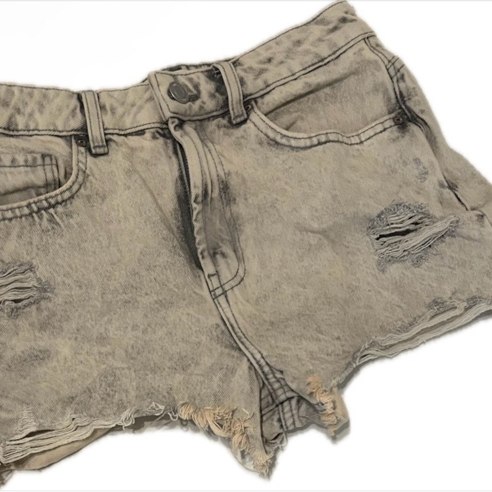 Primark Distressed Beige Jean Shorts